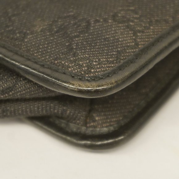 GUCCIAuth 91762 Women's GG Canvas Shoulder Bag Black - Picture 9 of 10